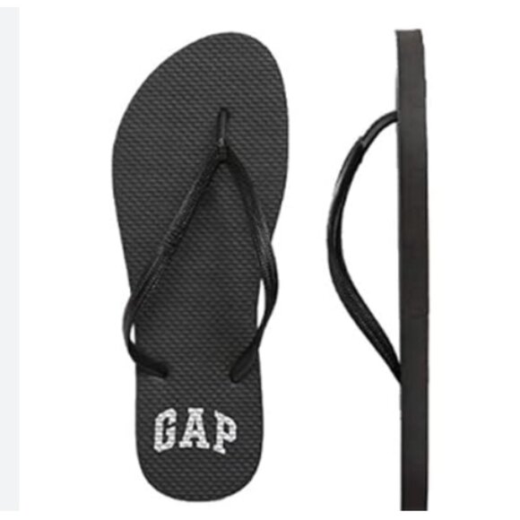 Gap Black Thong Flip Flops Sandals Size 8 NWOT - Picture 1 of 1